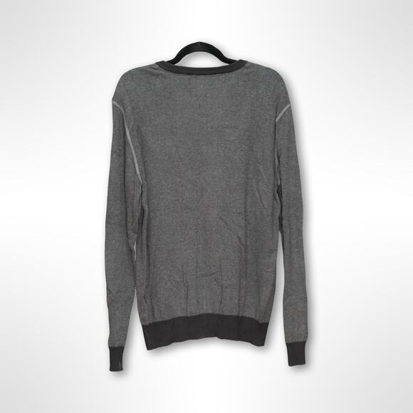 LRG Grey V-Neck Long Sleeve Sweater - Men's Regular Fit - Picture 2 of 2